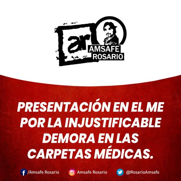 Presentación en el ME por la injustificable demora en las Carpetas Médicas.