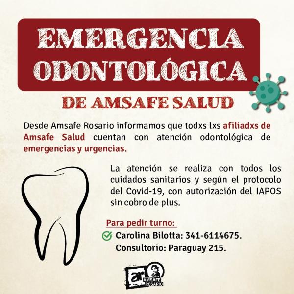 Emergencia Odontológica de Amsafe Salud 