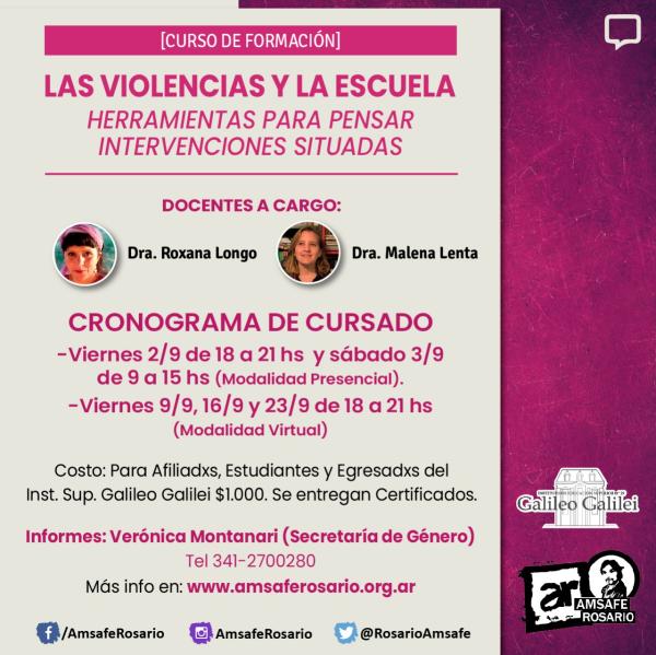 AGOTADO Curso: Las violencias y la escuela