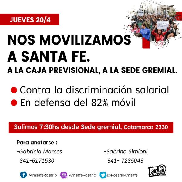 No a la discriminación salarial, por la defensa del 82% móvil.