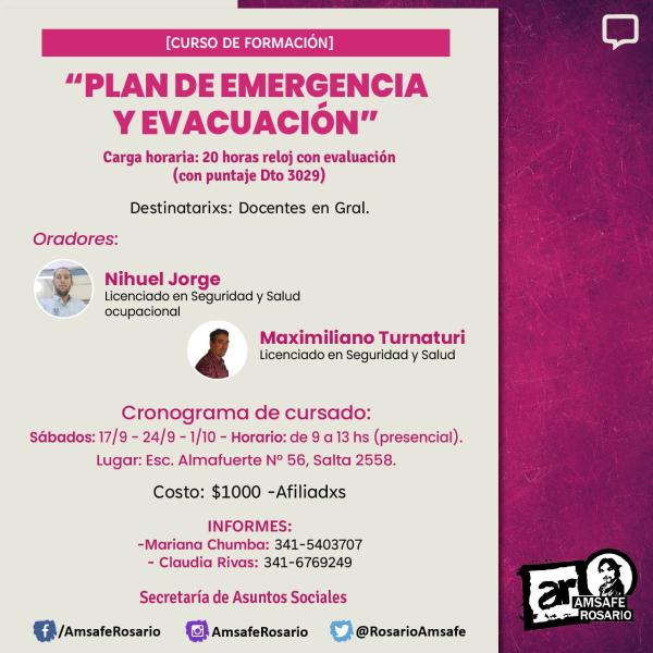 Formación: Plan de Emergencia y Evacuación. 