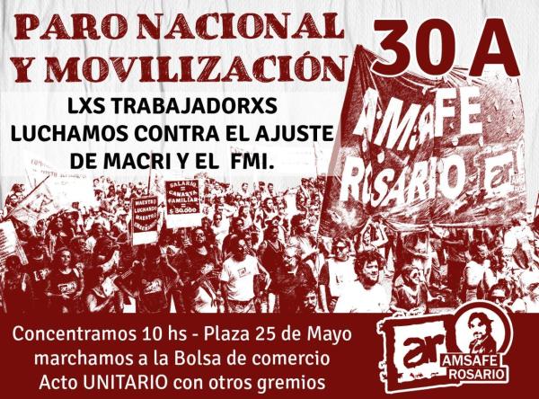 30A: Paro nacional y movilización