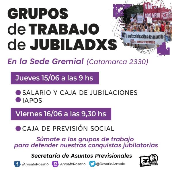 Grupos de Trabajo de Jubiladxs