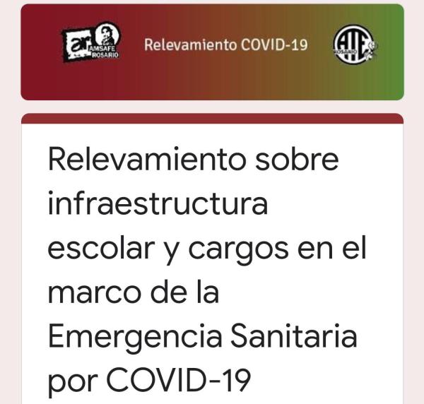 Relevamiento sobre infraestructura escolar y cargos en el marco de la Emergencia Sanitaria por Covid-19