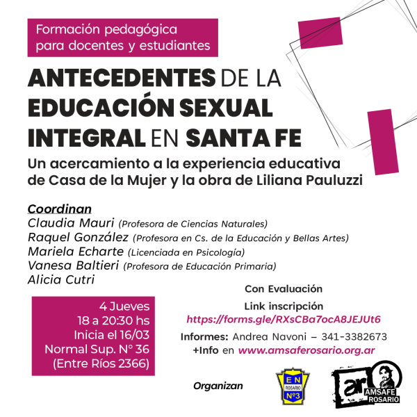 Curso:Antecedentes de la Educación Sexual Integral en Santa Fe.