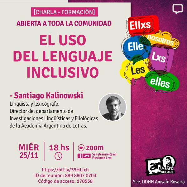 Charla: El uso del lenguaje inclusivo