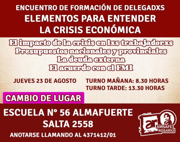 Encuentro de formación de delegados: Elementos para entender la crisis económica