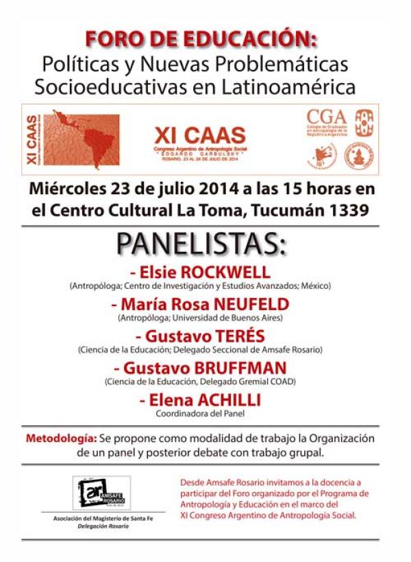 Foro de Educación: Políticas y Nuevas Problemáticas Socioeducativas en Latinoamérica