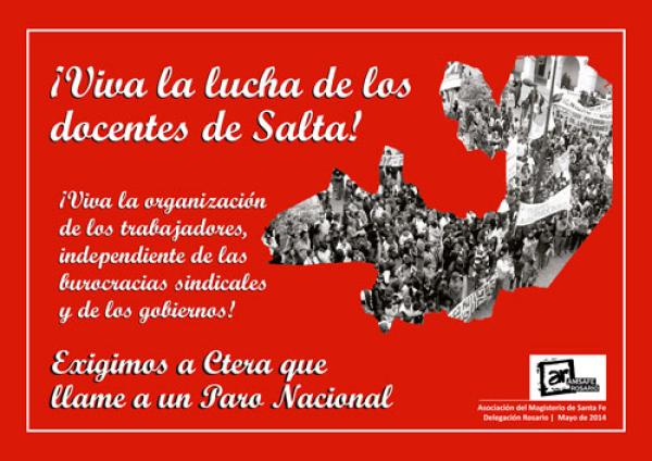 ¡Viva la lucha de los docentes de Salta!