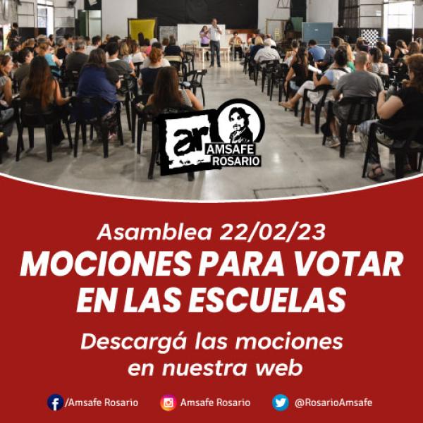 Mociones para votar en las escuelas 22/02