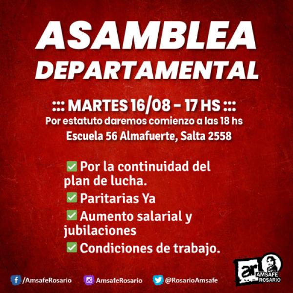 Convocatoria a Asamblea Departamental