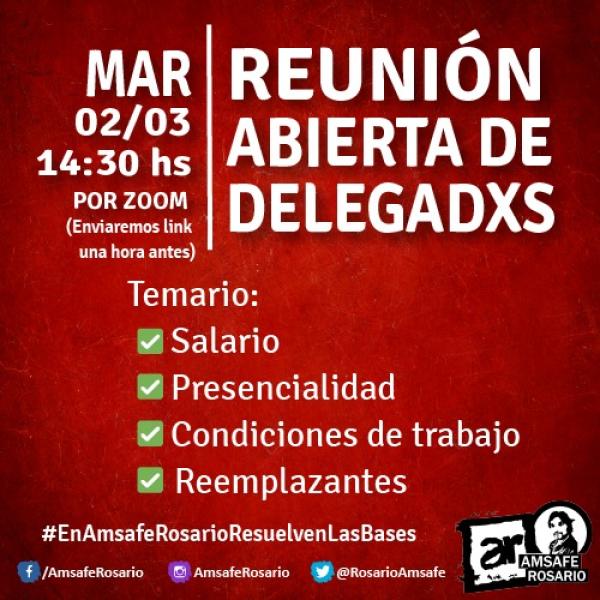 Reunión abierta de Delegadxs