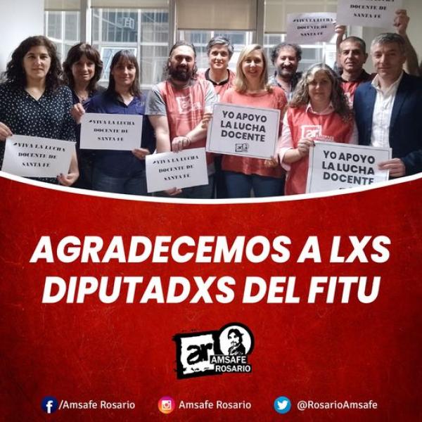 Agradecemos a los Diputadxs del PTS en el FITU por el aporte dispuesto al fondo de huelga