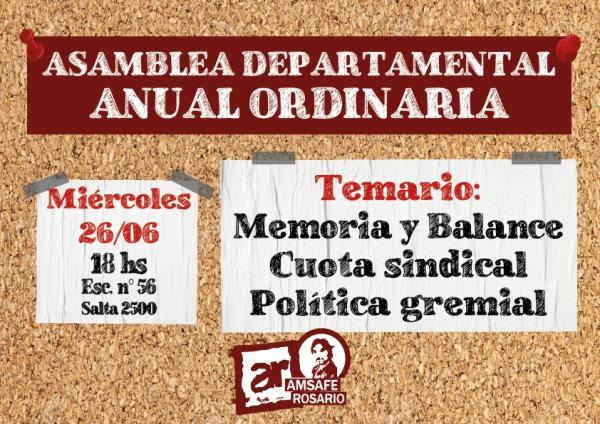 Asamblea Departamental Anual Ordinaria 