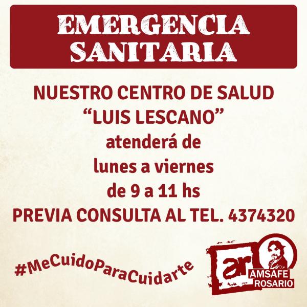 Emergencia Sanitaria: Centro de Salud Abierto, Gremio Cerrado