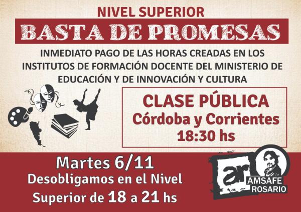 Clase Pública por el pago de las horas 