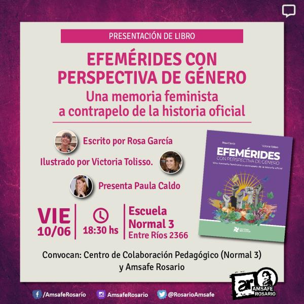 Presentación del libro: “Efemérides con Perspectiva de Género. Una memoria feminista a contrapelo de la historia oficial”.