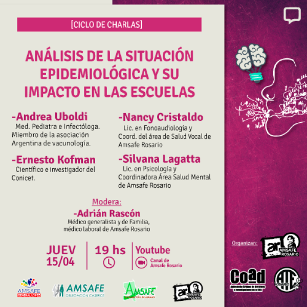 Charla: Análisis de la situación epidemiológica y su impacto en las escuelas