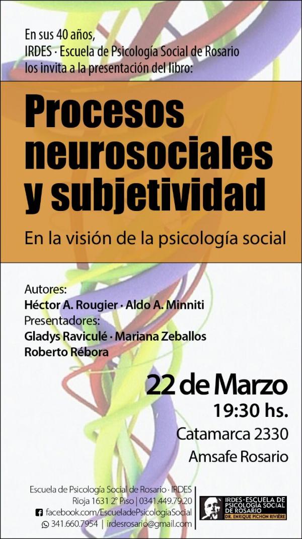 Presentación de libro en Amsafe: “Procesos neurosociales y subjetividad”