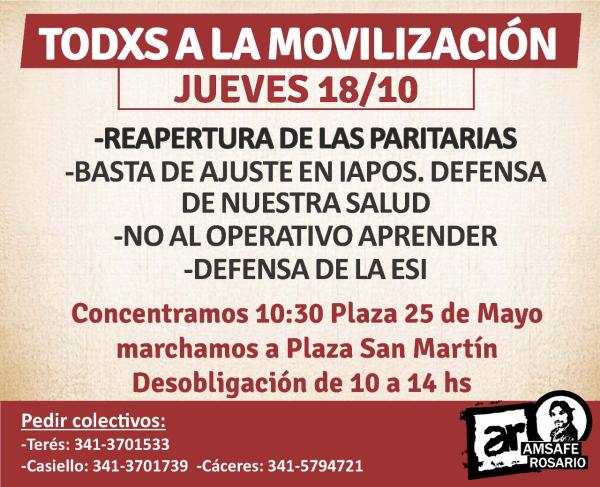 18/10: Todxs a la movilización