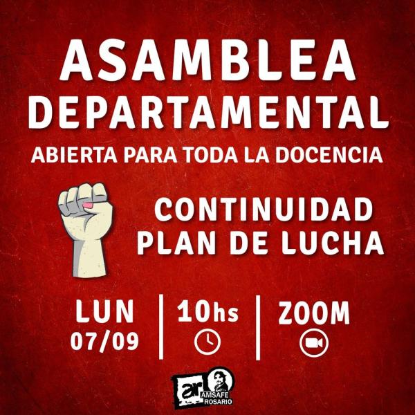 Asamblea Departamental Abierta para toda la Docencia