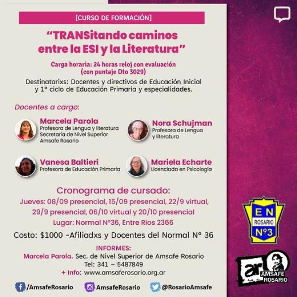 [COMPLETO] Formación: TRANSitando caminos entre la ESI y la literatura.