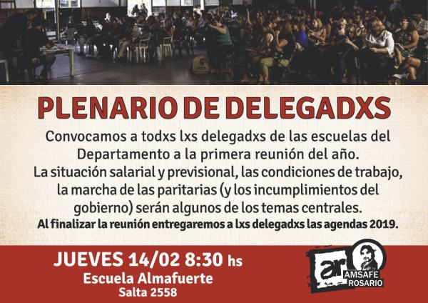 Primer plenario de delegadxs del año