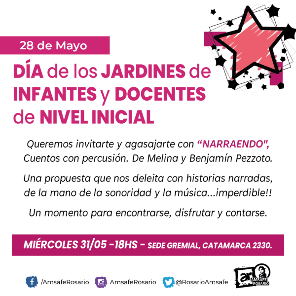 28/05: Día de los Jardines de Infantes y de lxs docentes de Nivel Inicial