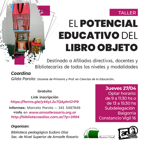 Taller: El potencial educativo del Libro Objeto en Baigorria