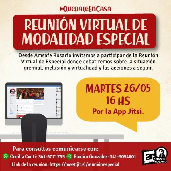 Reunión Virtual de Modalidad Especial