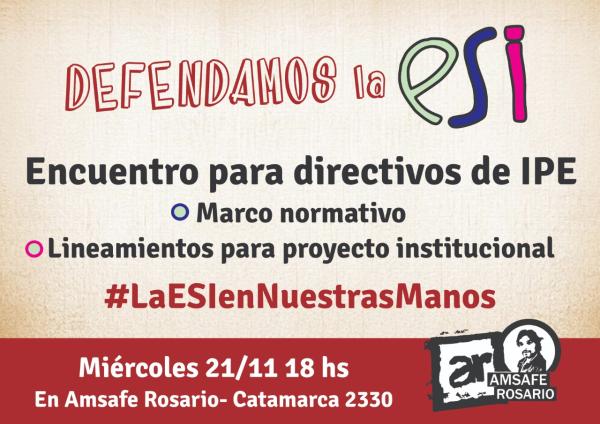 Defendamos la ESI: Encuentro para directivos de IPE