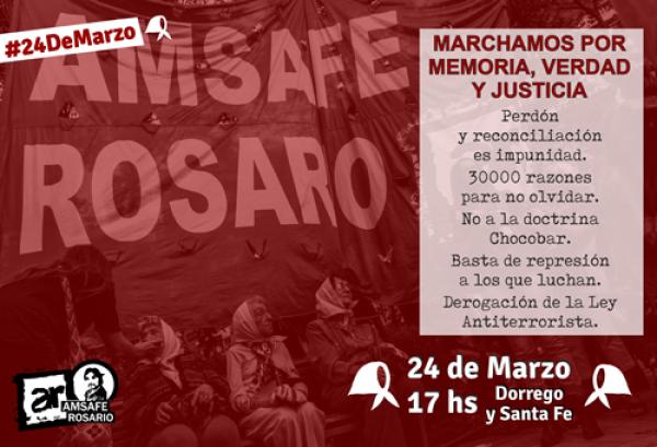 Marchamos por MEMORIA, VERDAD Y JUSTICIA