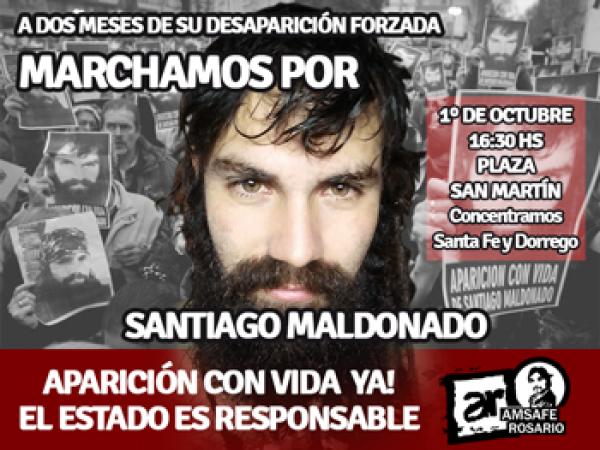 Marcha a dos meses de la desaparición de Santiago Maldonado