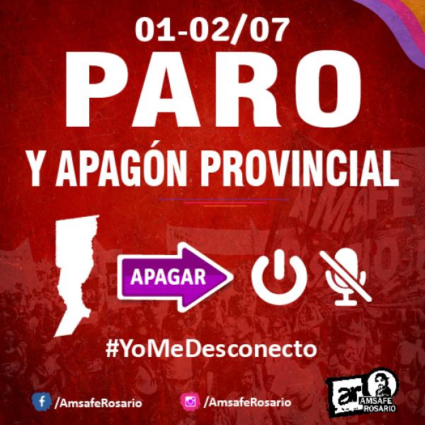 Paro y apagón provincial