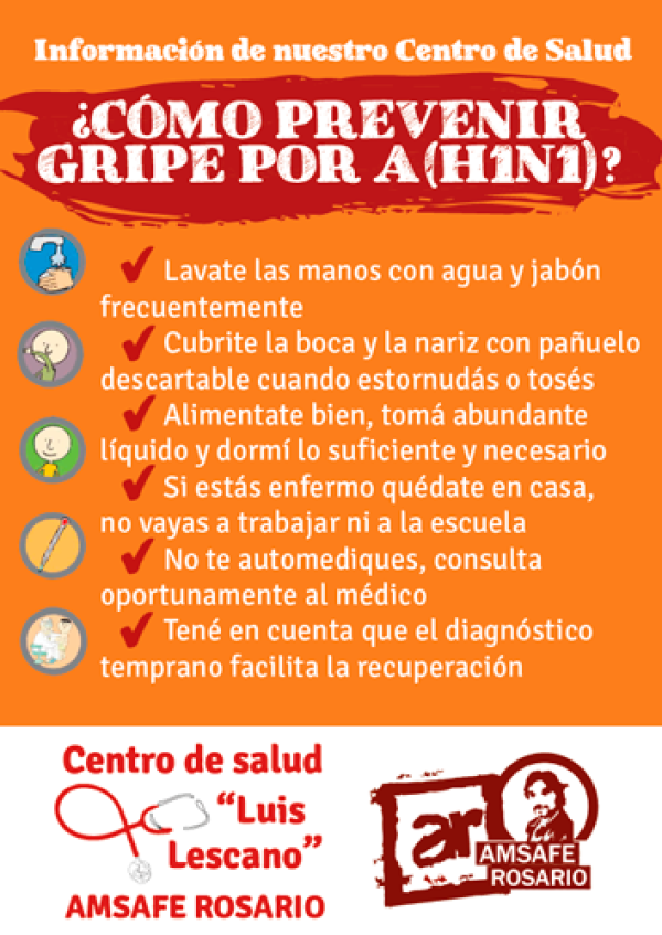 Cómo prevenir Gripe A por(H1N1) Información de nuestro Centro de Salud
