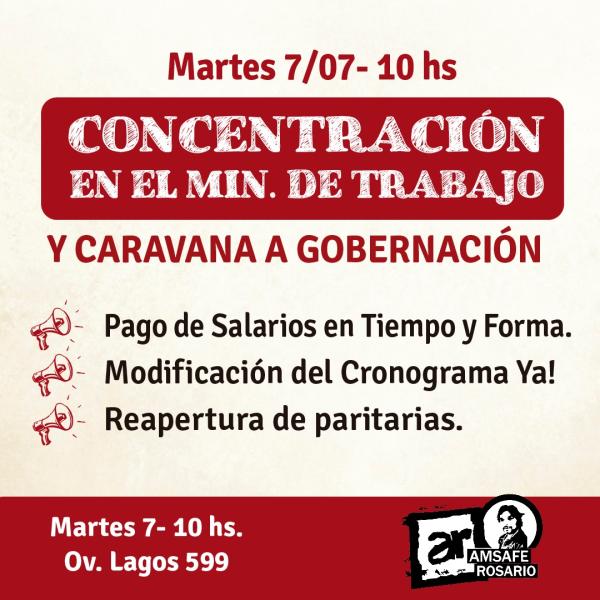 Concentración en el Ministerio de Trabajo