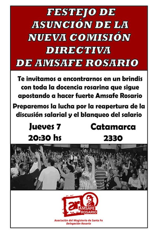 Festejo de asunción de la nueva Comisión Directiva de AMSAFE Rosario