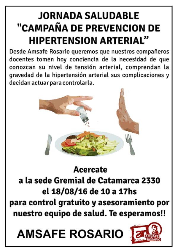 Jornada saludable "CAMPAÑA DE PREVENCION DE HIPERTENSION ARTERIAL"