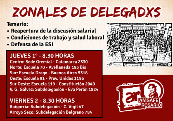 Zonales de delegadxs