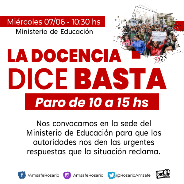 La docencia dice basta