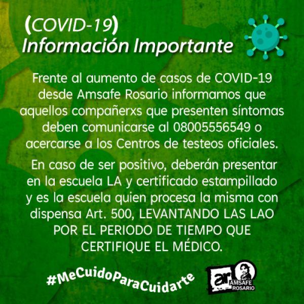 Información importante sobre licencias por Covid