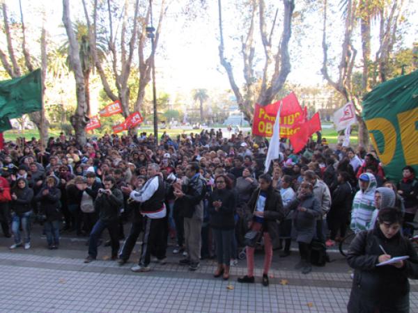 Acto Plaza San Martin por represión en el Chaco