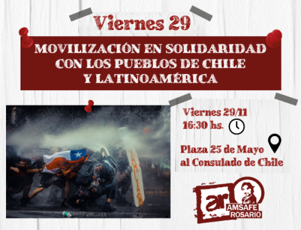 Movilización en solidaridad con los pueblos de Chile y Latinoamérica