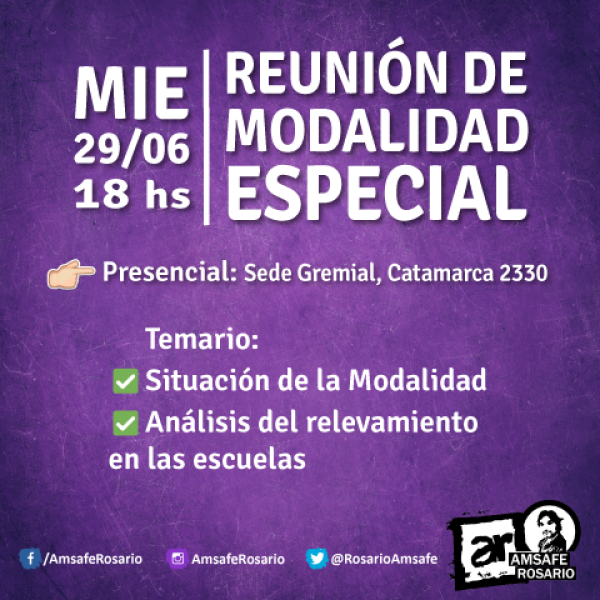 Reunión de Modalidad Especial