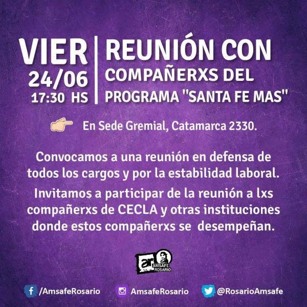 Reunión con compañerxs del programa "Santa Fe Más"