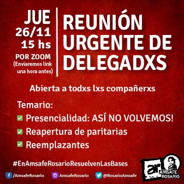 Reunión Urgente de delegadxs