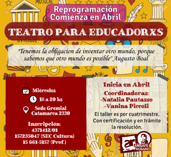 Teatro para Educadorxs: Comienza en Abril