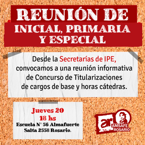 Reunión de Inicial, Primaria y Especial