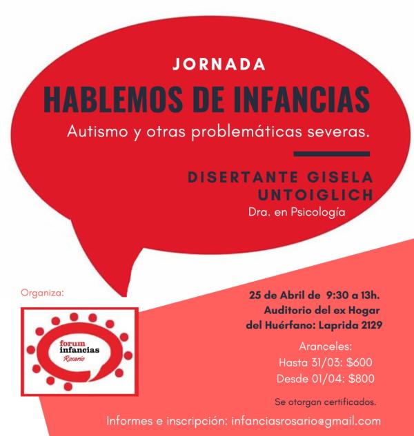 Jornada "Hablemos de Infancias, Autismo y otras problemáticas severas."