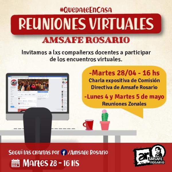 Reuniones virtuales en Amsafe Rosario #QuedateEnCasa